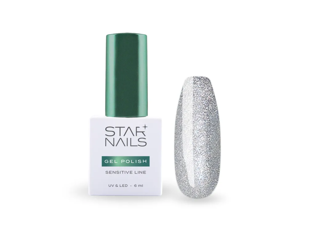 STARNAILS Sensitive Line gel lak 606 Comma - ľadovo perleťový odtieň pre frosty efekt