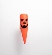 Halloweenská tekvica na nechte - finálny výsledok