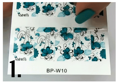 Príprava vodolepky - zloženie ochrannej fólie