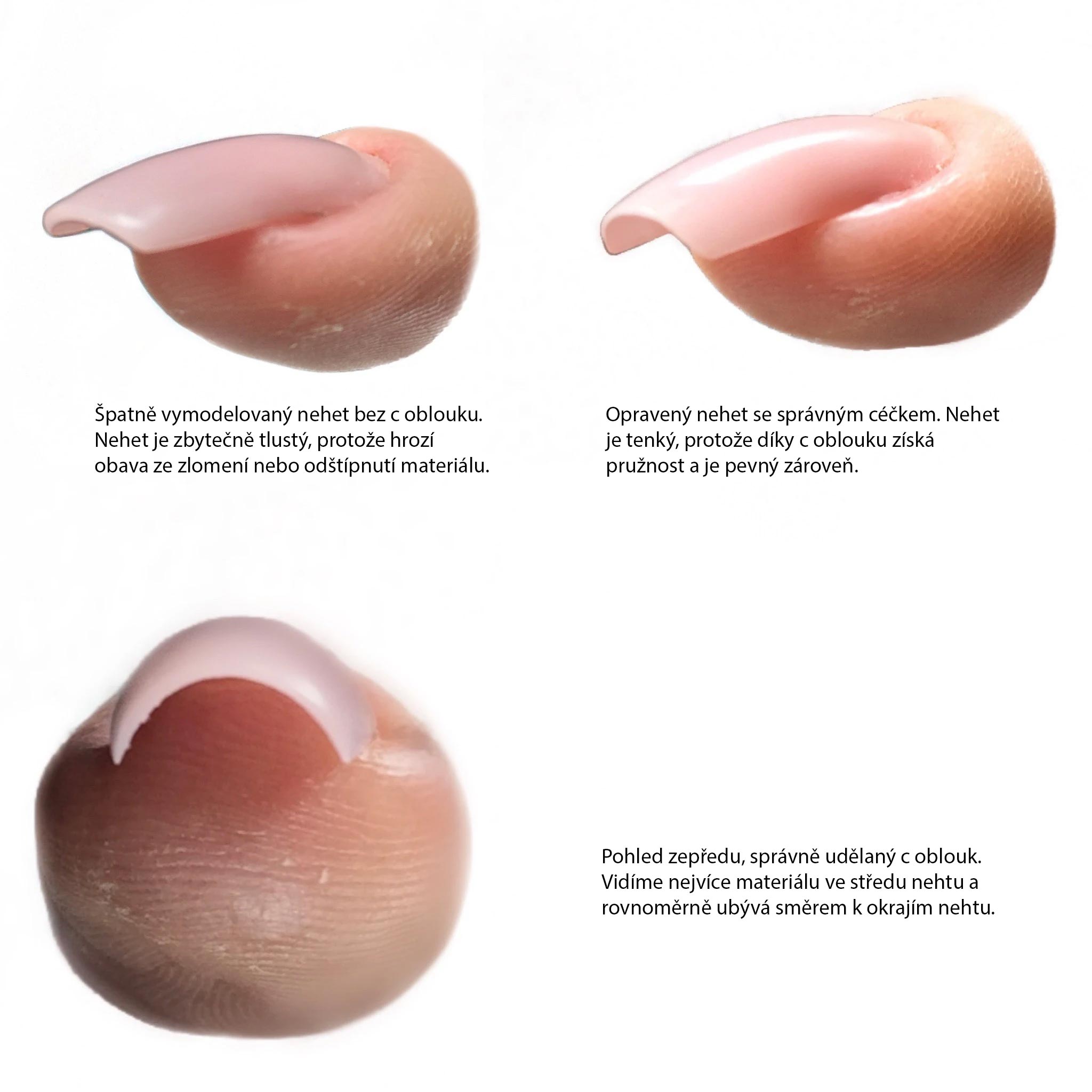 Porovnanie zle a správne vymodelovaného C oblúka - praktické príklady