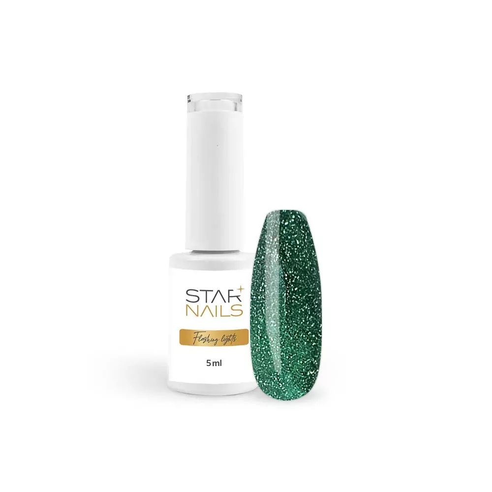 STARNAILS Flashing Lights 008 Jewel - diamantová zelená elegantná a očarujúca
