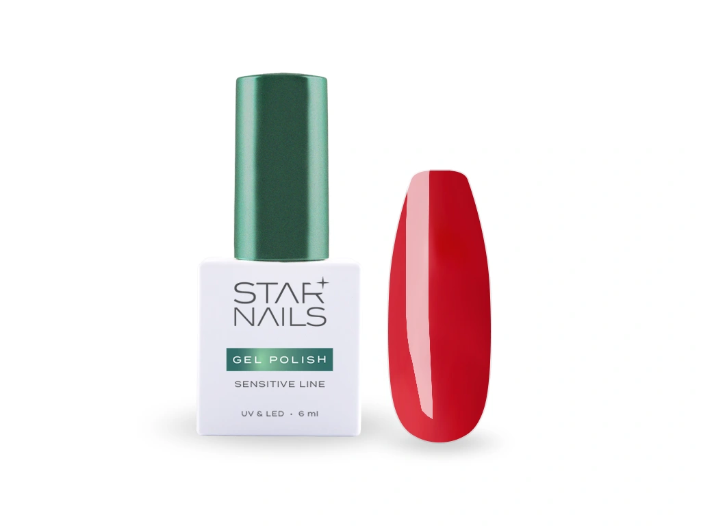 STARNAILS Sensitive Line gel lak 621 Zingis - klasická vianočná červená