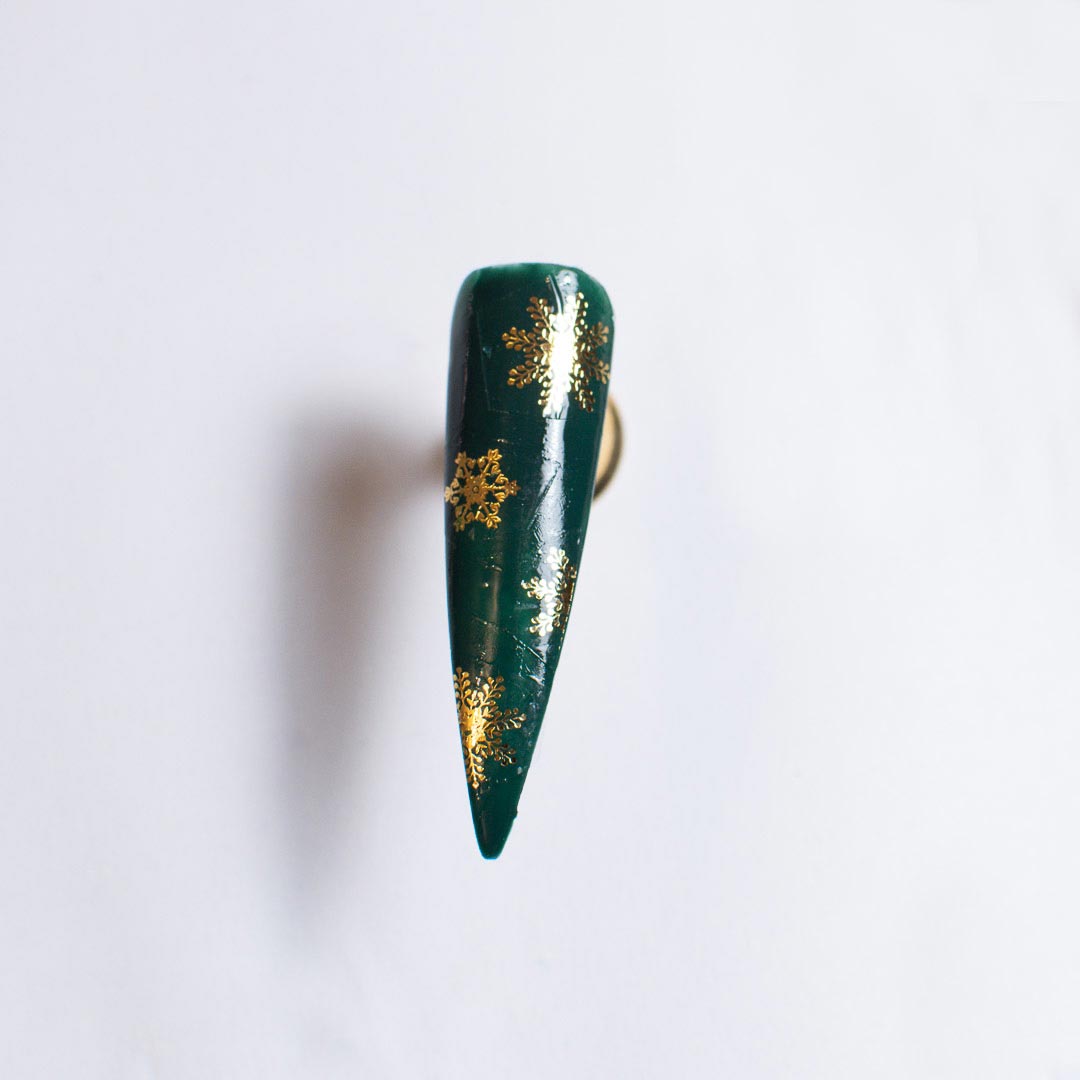 Zlaté vločky na nechtoch - vodolepky