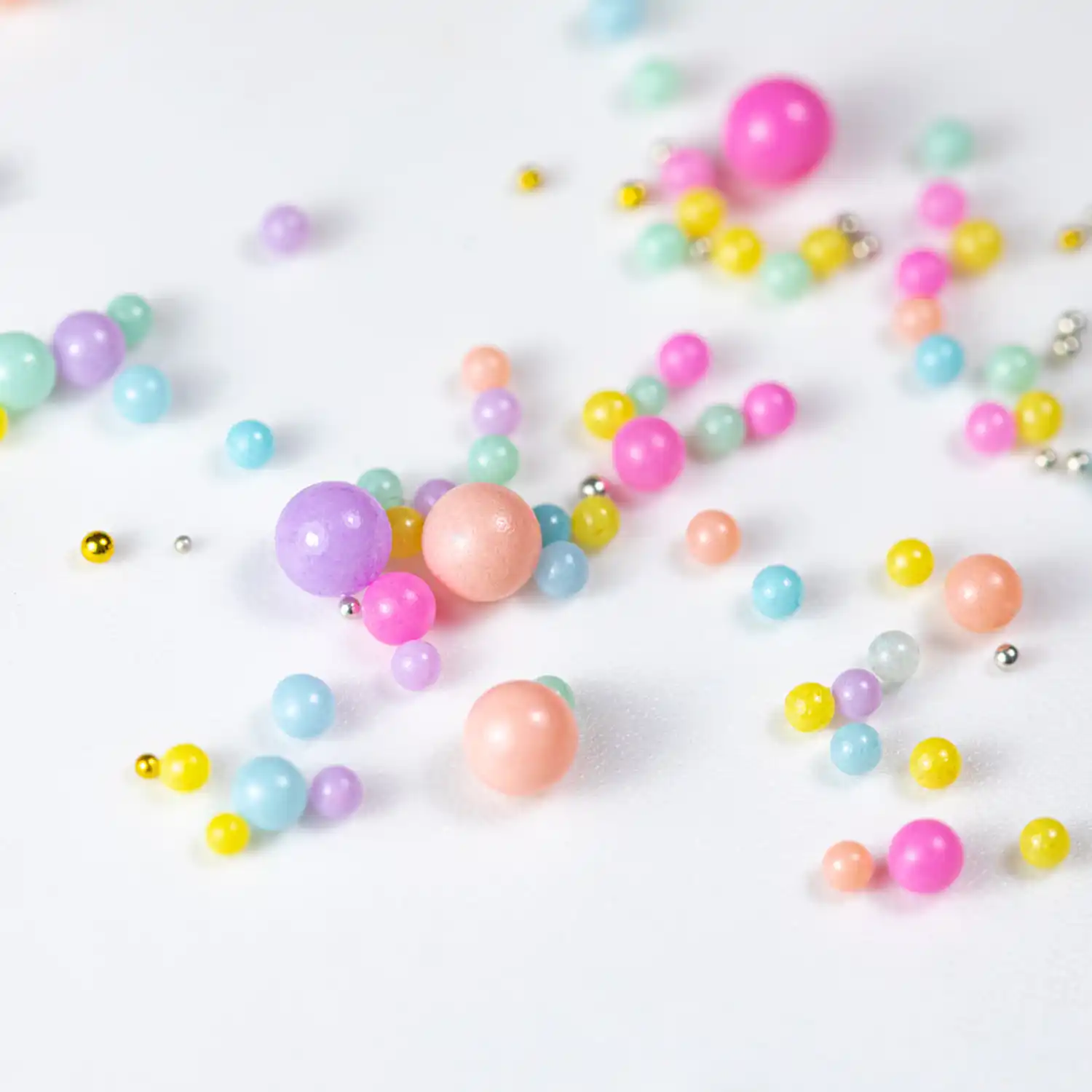 Obsah balenia 3D ozdoby na nechty mix perličiek Bulion 02 Starnails