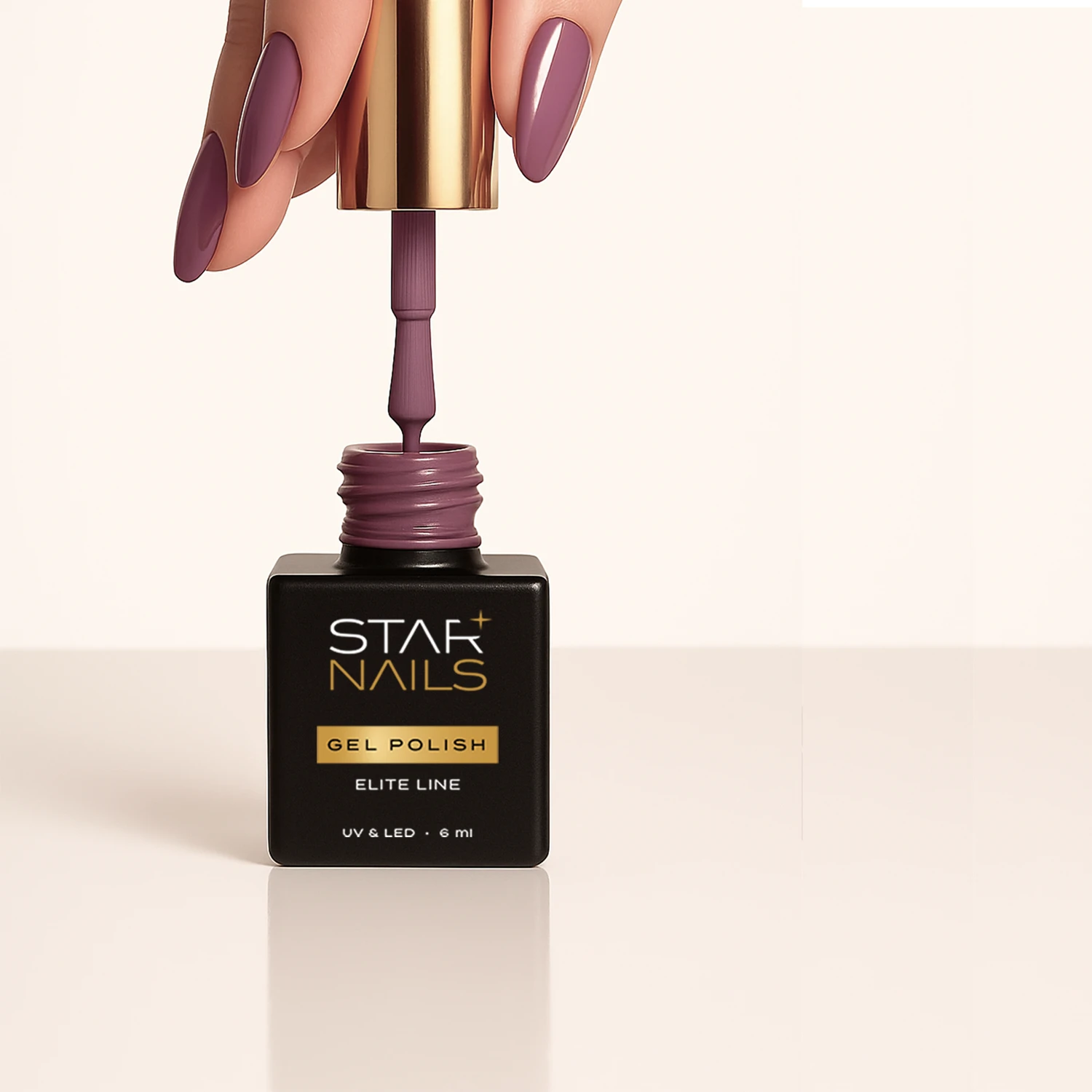 UV/LED Gel Polish Elite Line Berry – aplikácia malinovo ružového gél laku