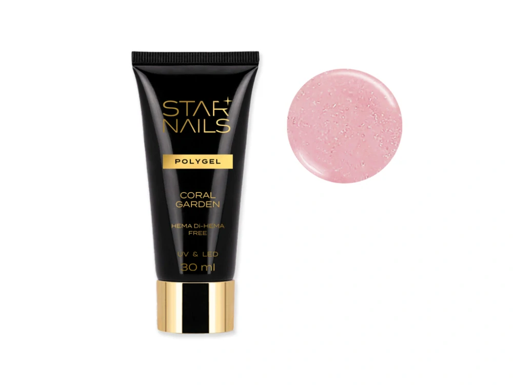 UV/LED Polygel STARNAILS Coral Garden 015 - aplikácia