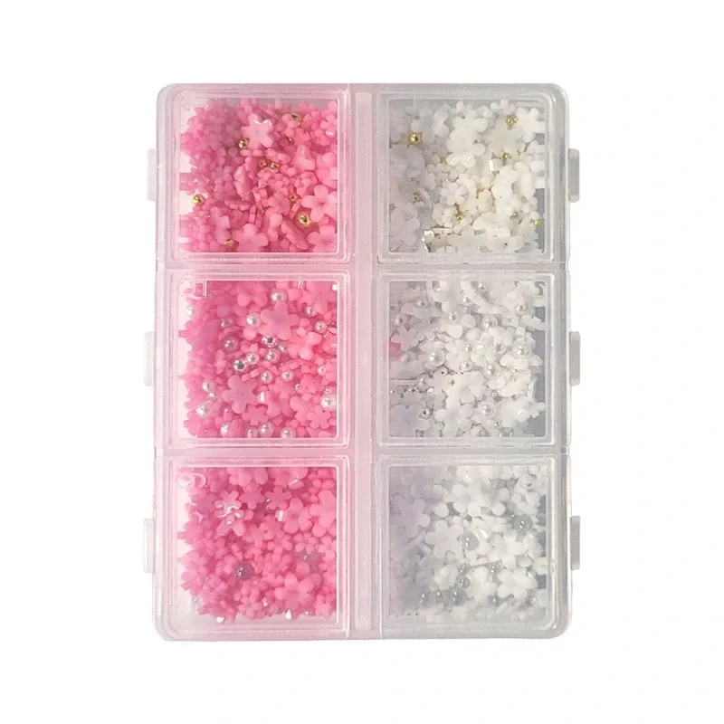 Obsah balenia &ndash; 3D mix kvet&iacute;n a perličiek na nechty