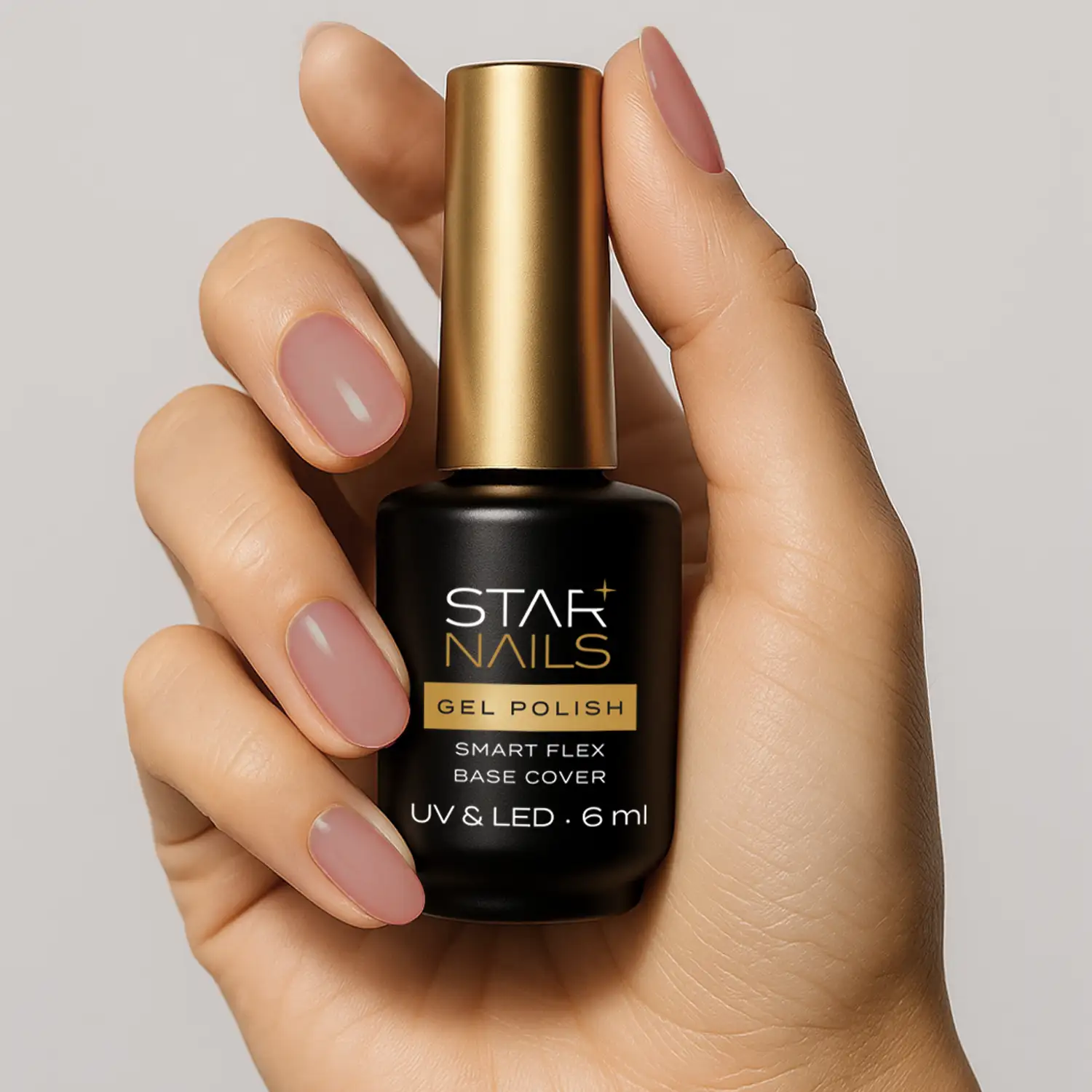 UV/LED Gel Polish Smart Flex Base Cover, 6ml &ndash; nude ružov&aacute; kamufl&aacute;žna fiber b&aacute;za Spiced Latte