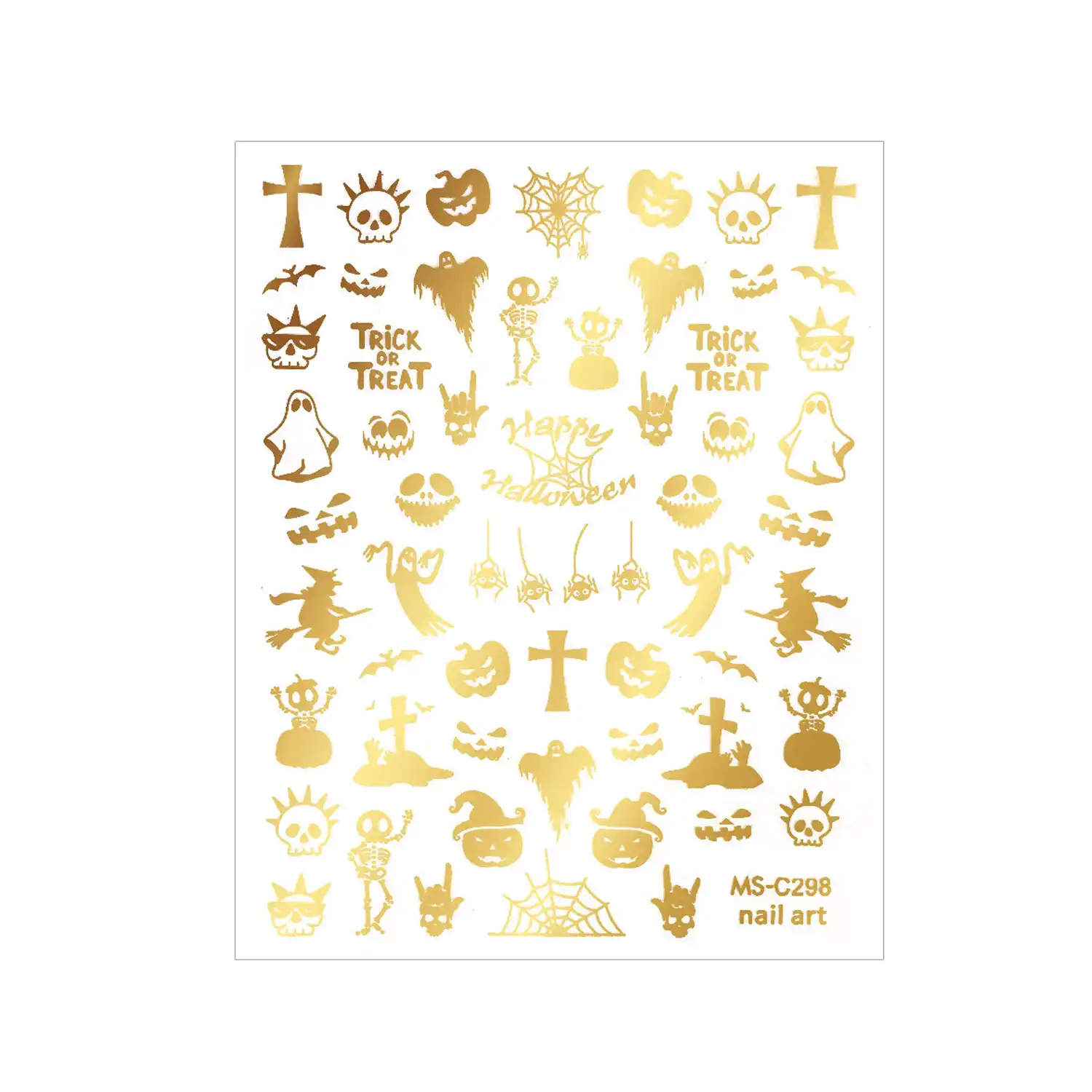 Postup aplik&aacute;cie samolepiek Happy Halloween MS-C298