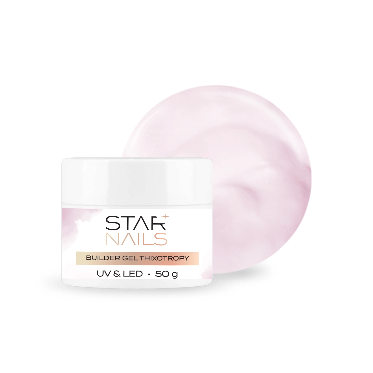 UV/LED Builder Gel Thixotropy, 50g - 004, Nude Pink