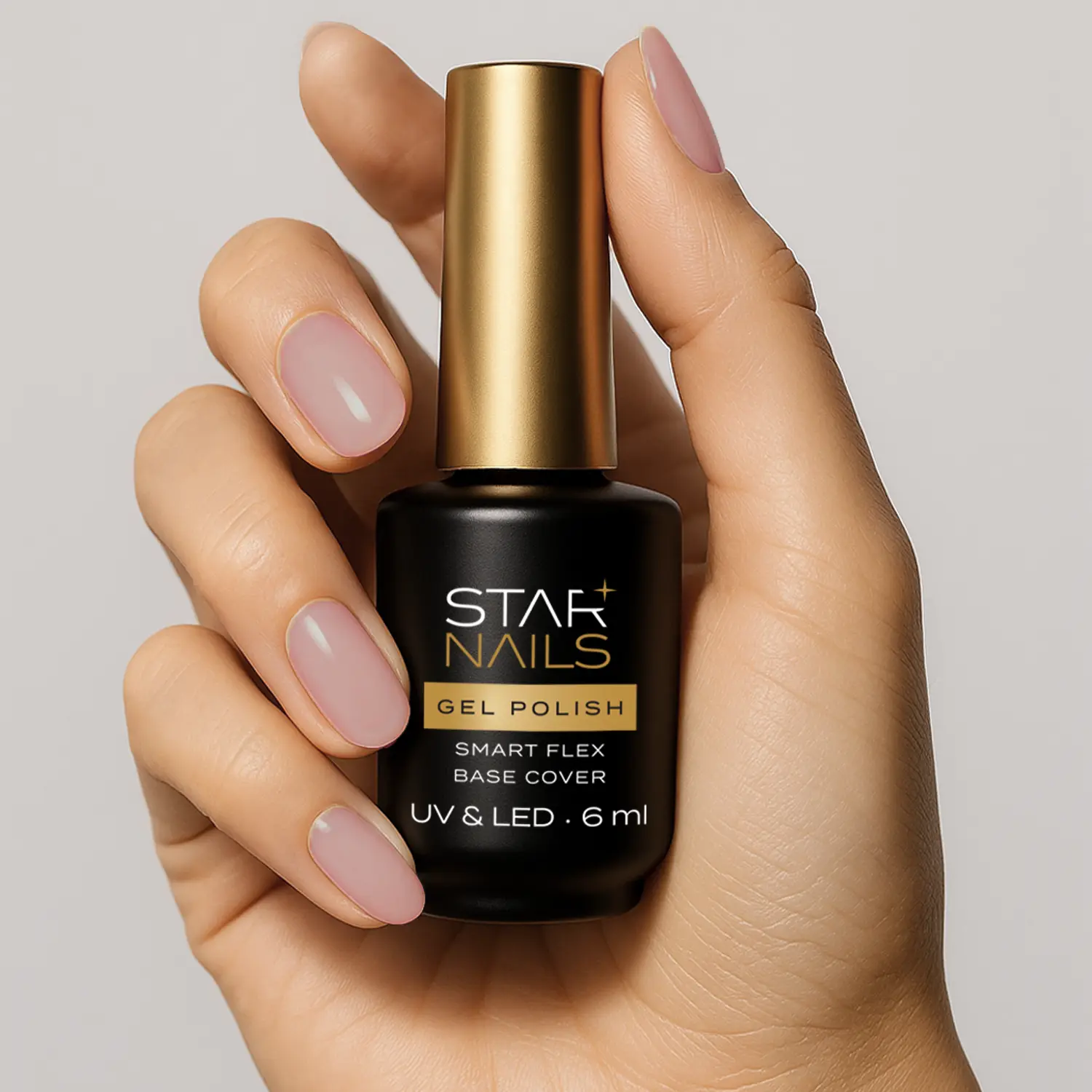 UV/LED Gel Polish Smart Flex Base Cover, 6ml &ndash; svetl&aacute; nude ružov&aacute; kamufl&aacute;žna fiber b&aacute;za