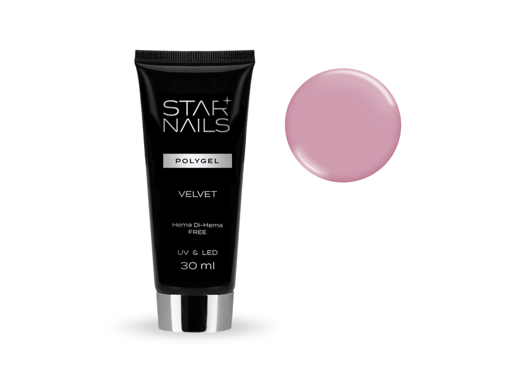 UV/LED Polygel STARNAILS Velvet 004 - aplik&aacute;cia