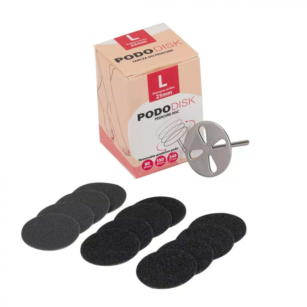Pododisk na pedik&uacute;ru L &ndash; použitie pri o&scaron;etren&iacute; chodidiel