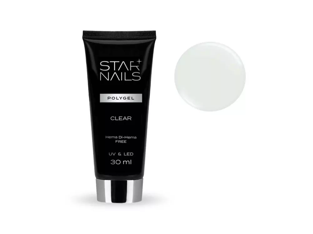 UV/LED Polygel STARNAILS Whie Delight 002 - aplikácia