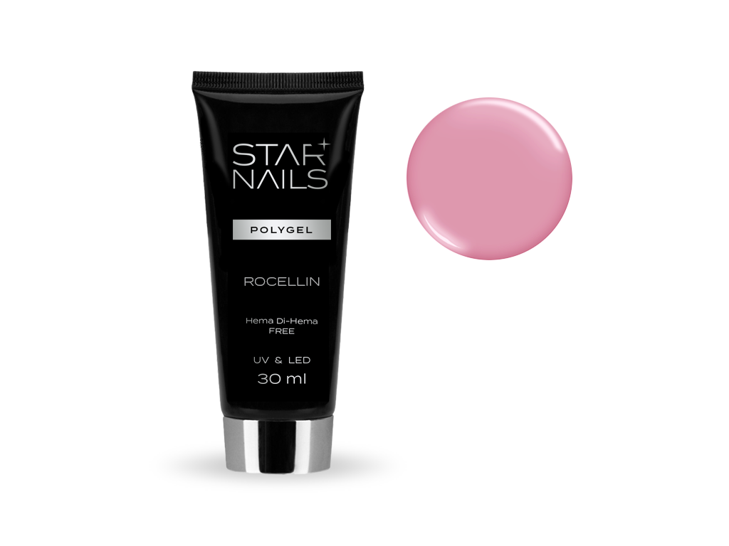 UV/LED Polygel STARNAILS Rocellin 005 - aplik&aacute;cia