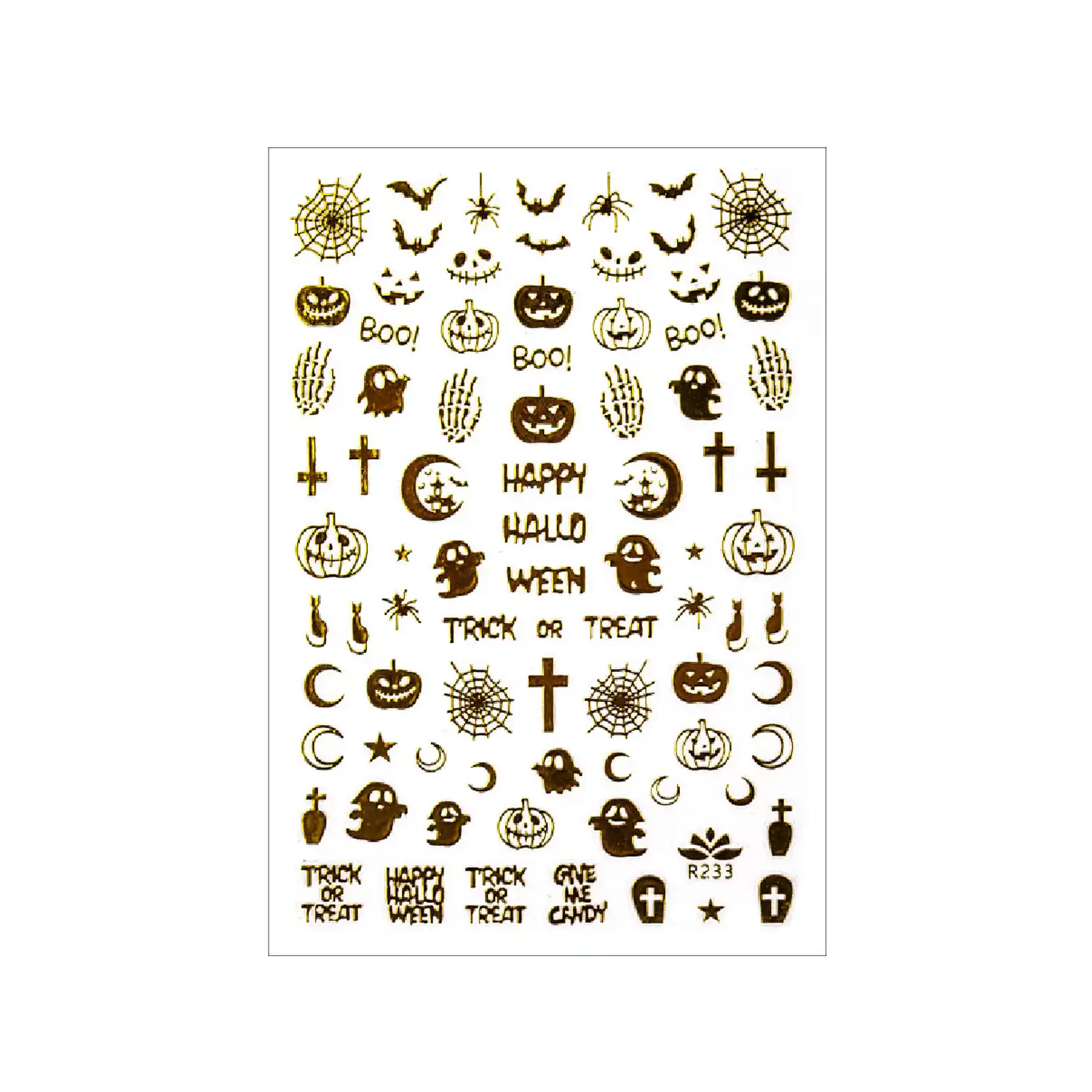 Balenie n&aacute;lepiek na nechty Happy Halloween R233