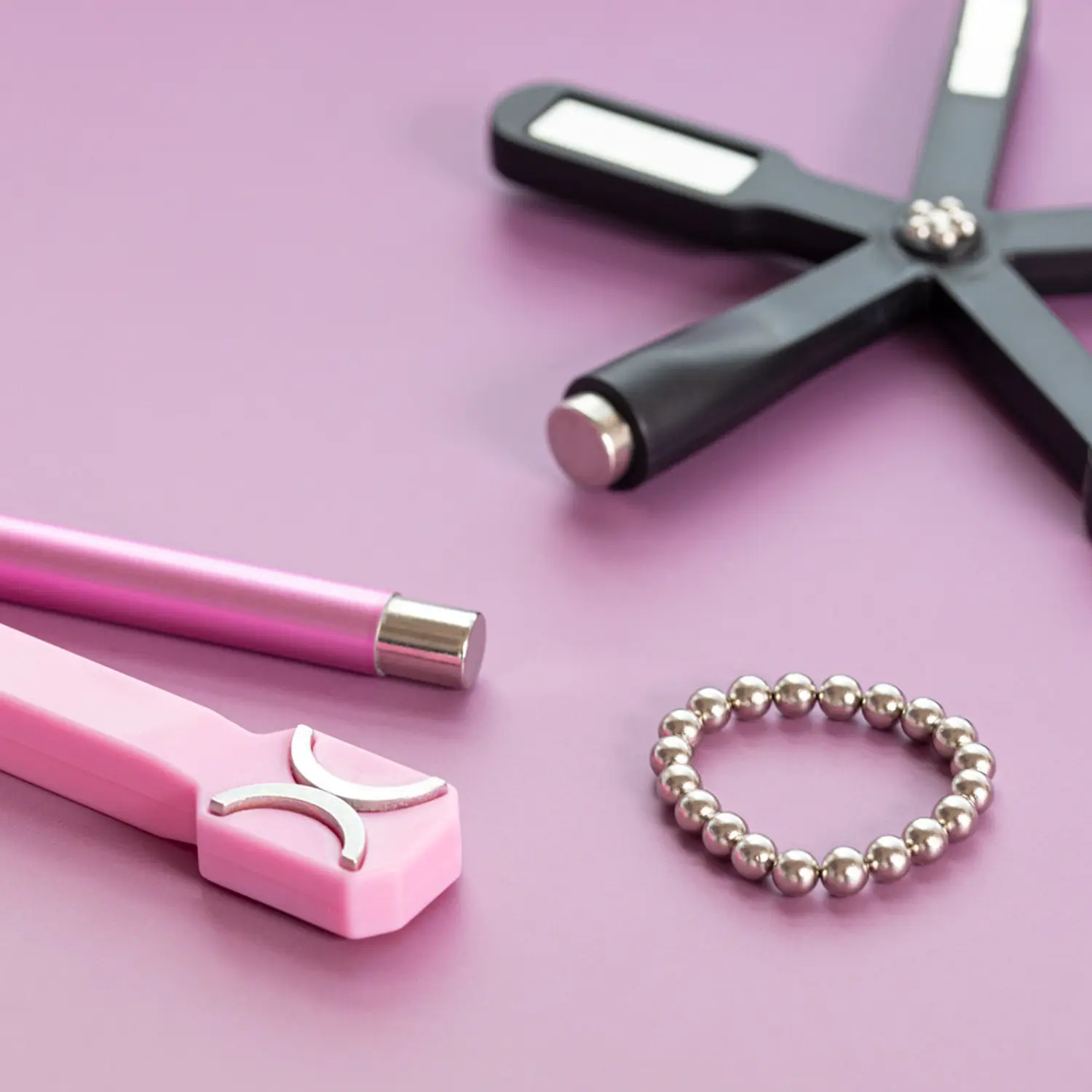 Obojstrann&yacute; magnet STARNAILS pre Cat Eye efekt &ndash; ružov&aacute; farba, 3 efekty, 1 ks