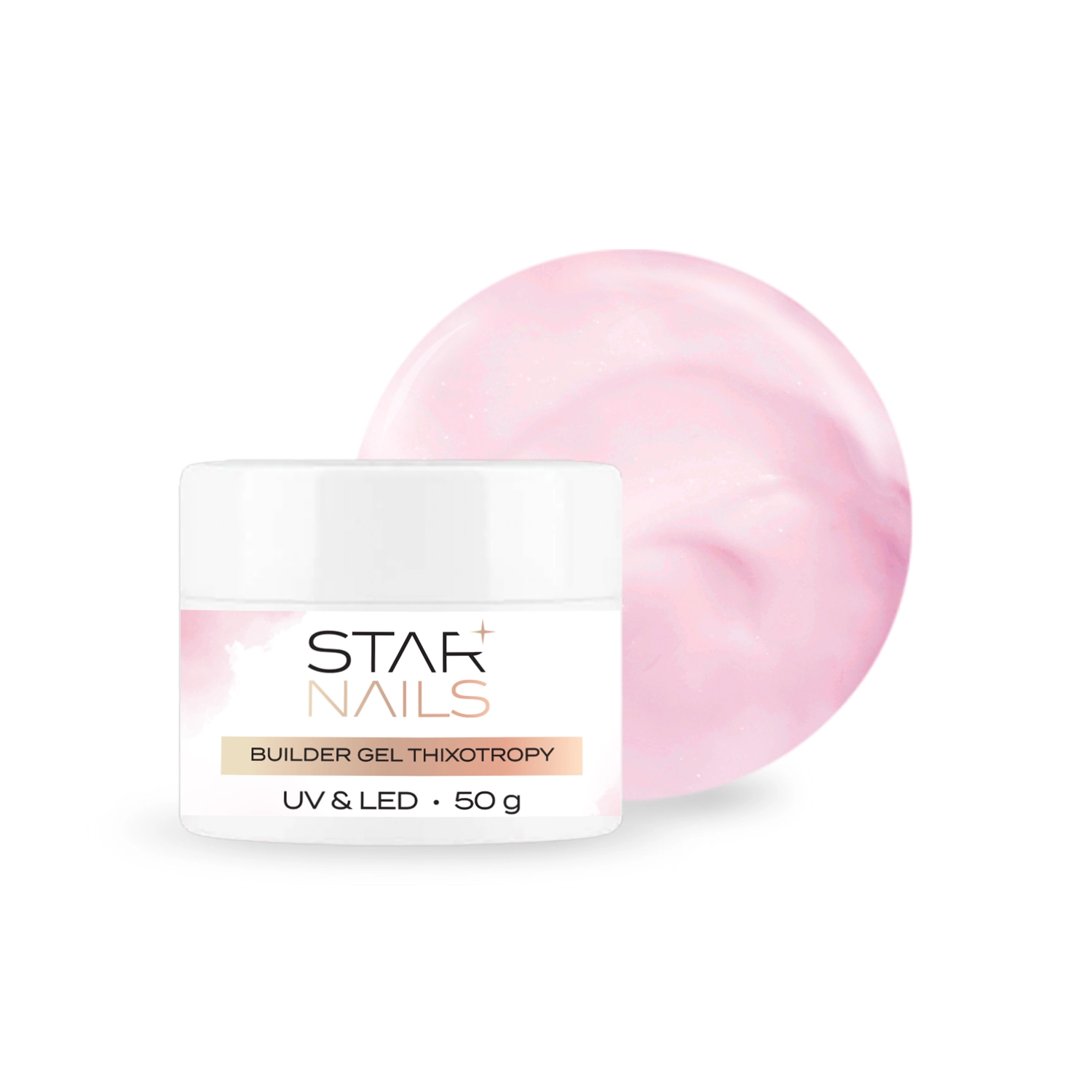 UV/LED Builder Gel Thixotropy, 50g - 005, Powder Pink