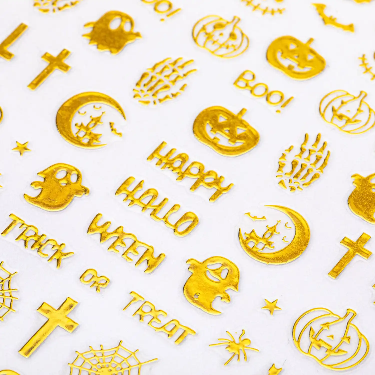 Postup aplik&aacute;cie n&aacute;lepiek Happy Halloween R233