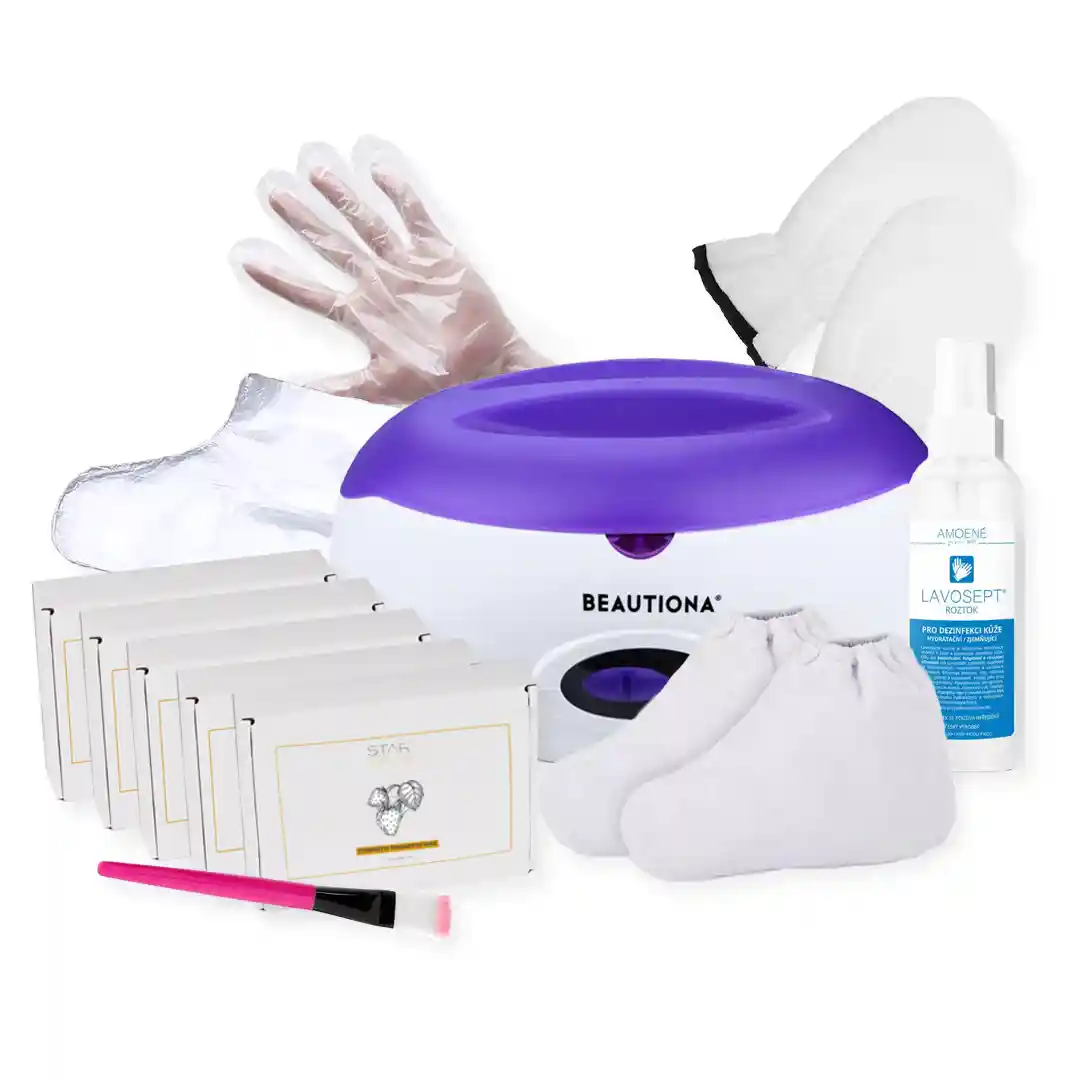 Sada STARNAILS Paraffin Wax Therapy Strawberry - parafínová vaňa s luxusnými voskami a príslušenstvom