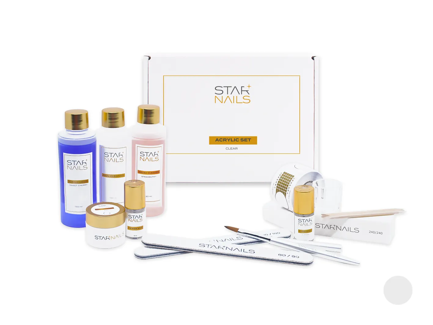 Sada STARNAILS Acrylic Set Clear - model&aacute;ž akrylom