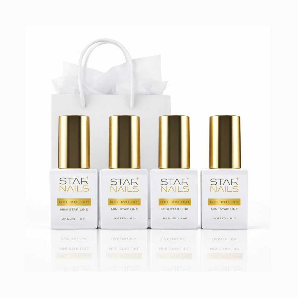 4&times; g&eacute;l lak MINI STAR 6 ml &ndash; ilustračn&aacute; fotografia odtieňa