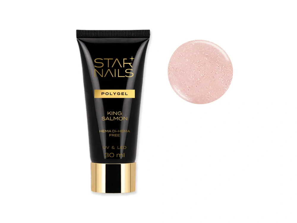 UV/LED Polygel STARNAILS King Salmon 014 - aplikácia