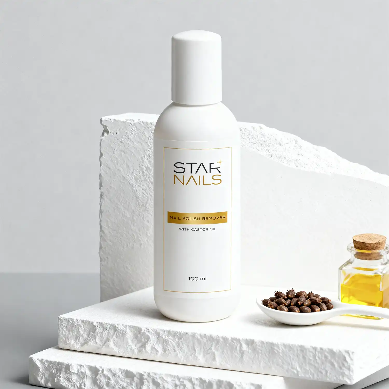 Nail Polish Remover Starnails with Castor Oil 100ml – bezacetónový odlakovač s ricínovým olejom
