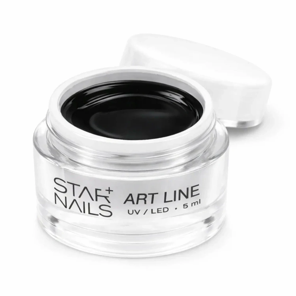 UV/LED Gel Art Line SN 1701 Black &ndash; aplik&aacute;cia zdobiaceho g&eacute;lu