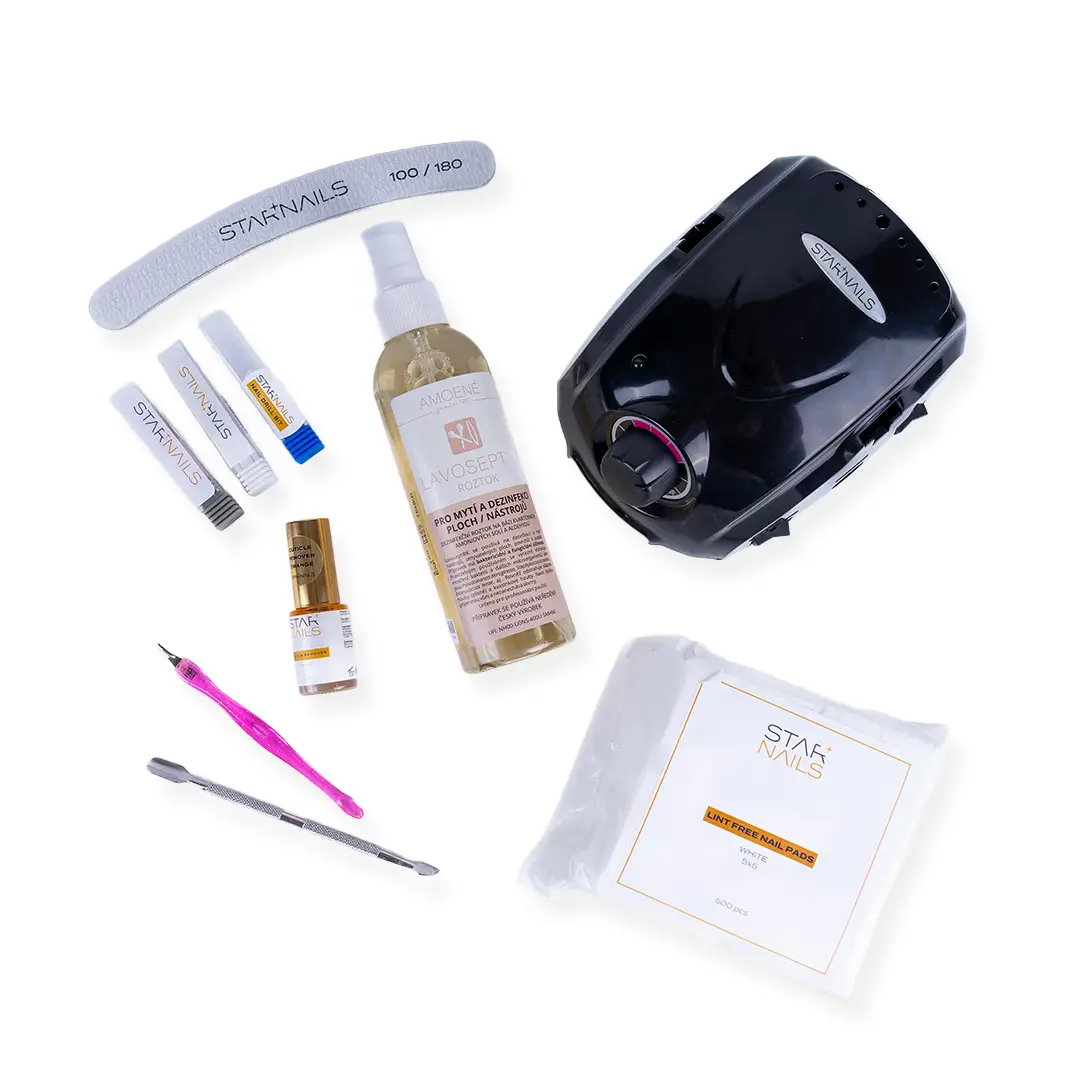 &Scaron;tartovacia sada na model&aacute;ž g&eacute;lov&yacute;m lakom bez UV lampy