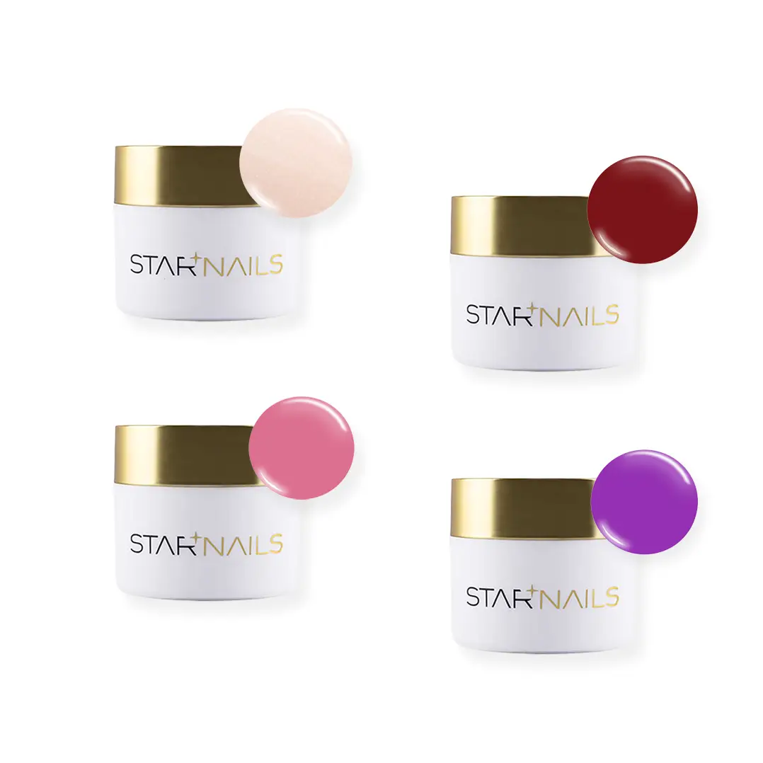 Sada STARNAILS Acrylic Powders Set - set farebn&yacute;ch akrylov&yacute;ch p&uacute;drov 
