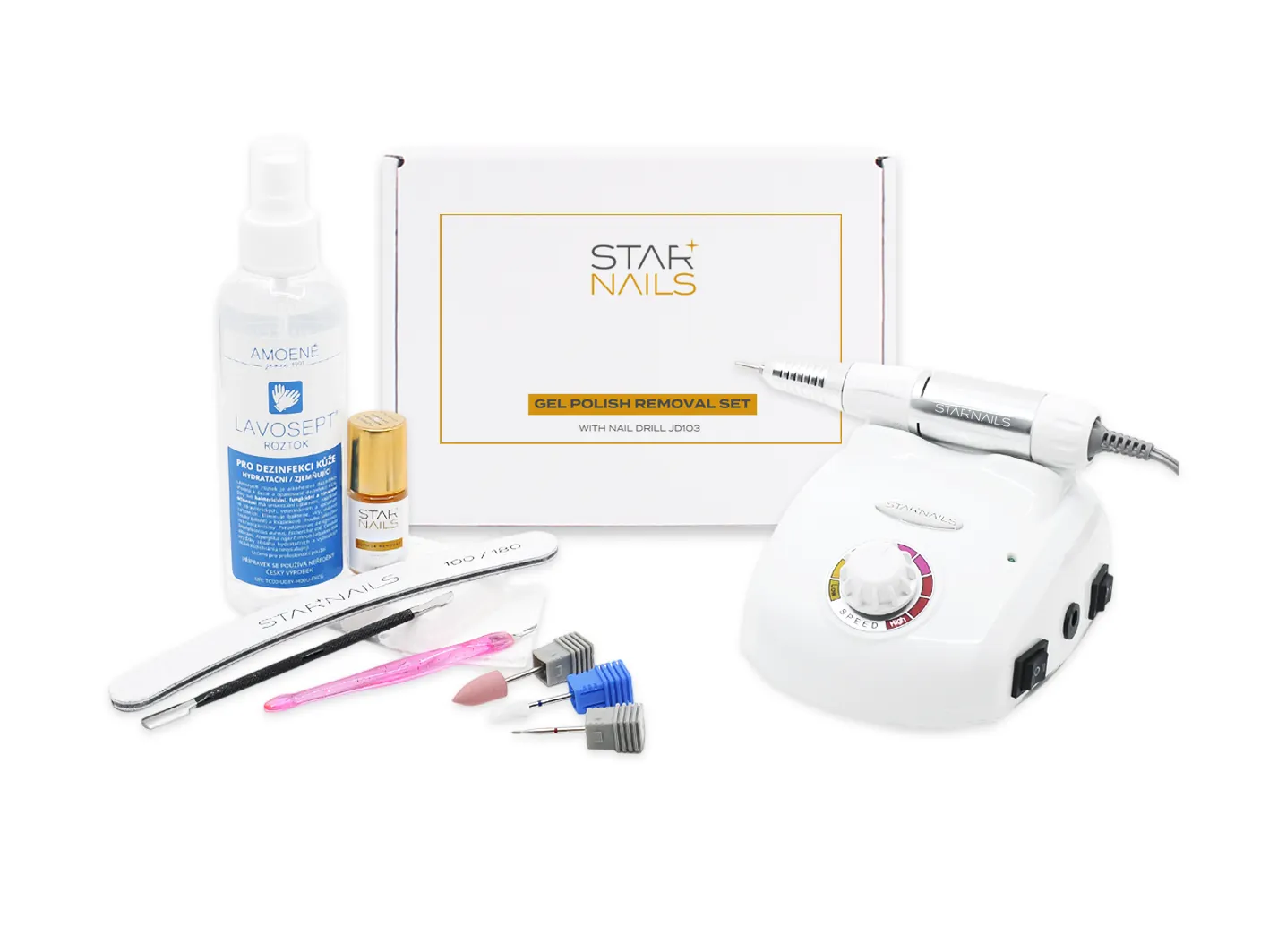 Sada STARNAILS Gel Polish Removal Set + JD103 &ndash; odstr&aacute;nenie g&eacute;l laku